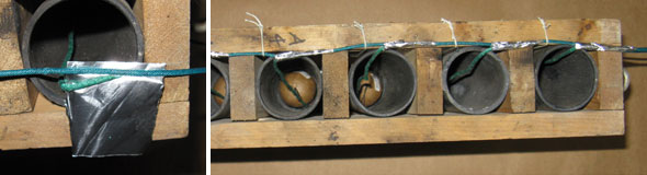 Tape Shell Leaders Side by Side to Visco Fuse Chain