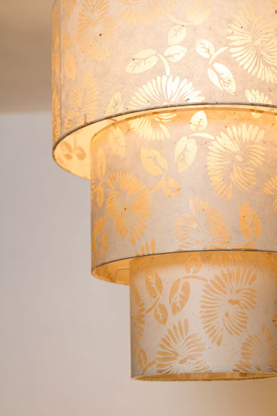 Batik Peony Tiered Pendant Lamp Shade