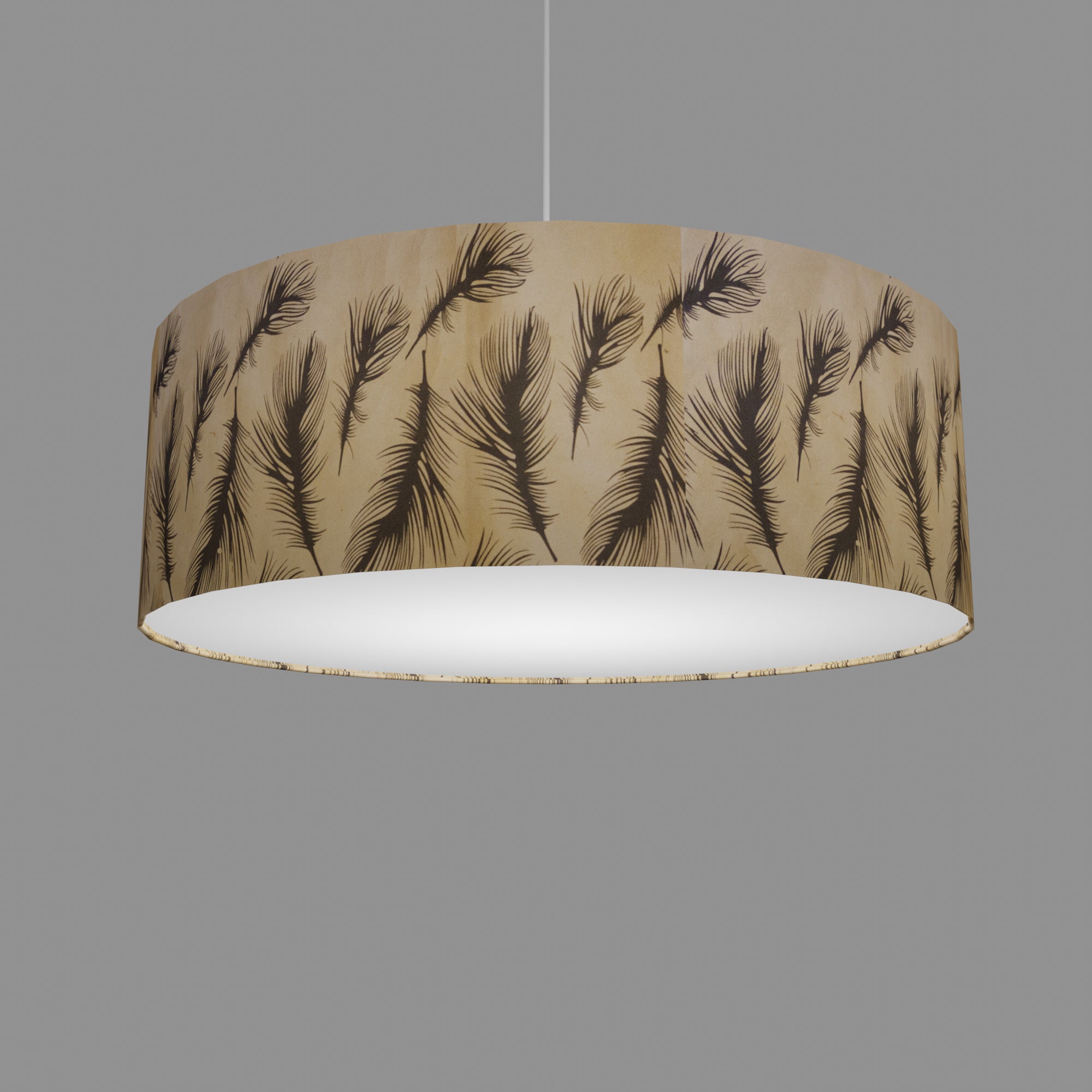 feather drum lampshade