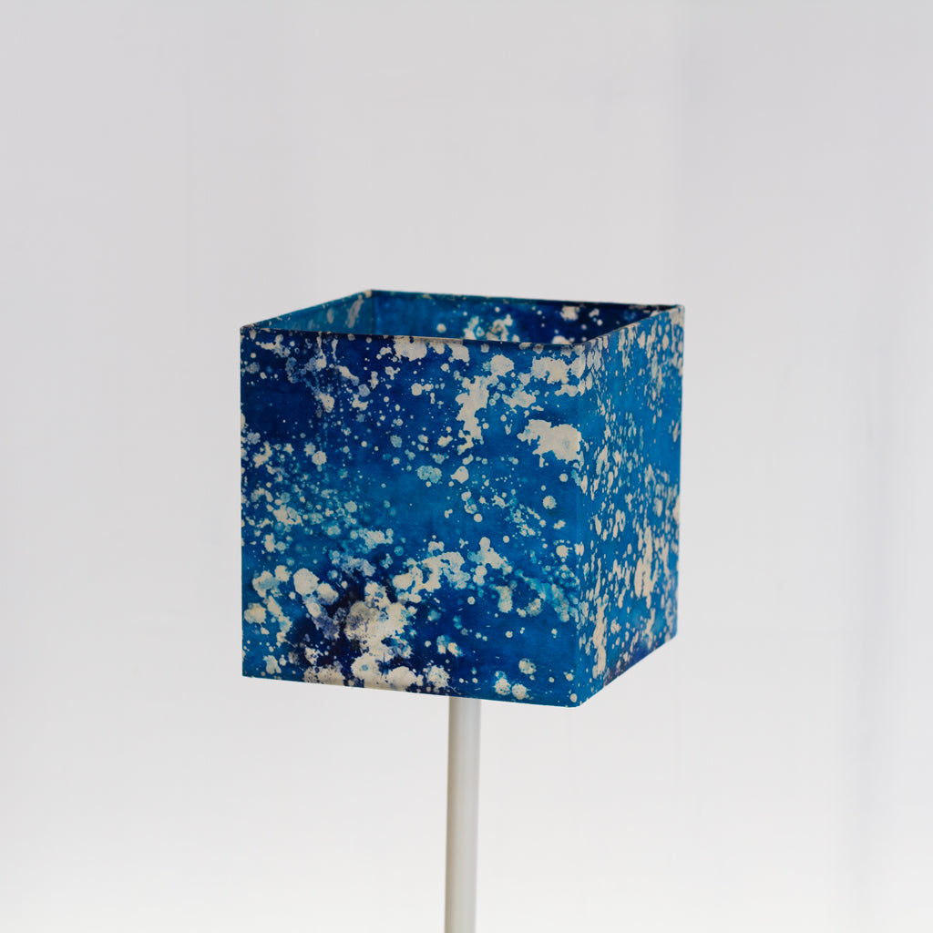 blue square lamp shade