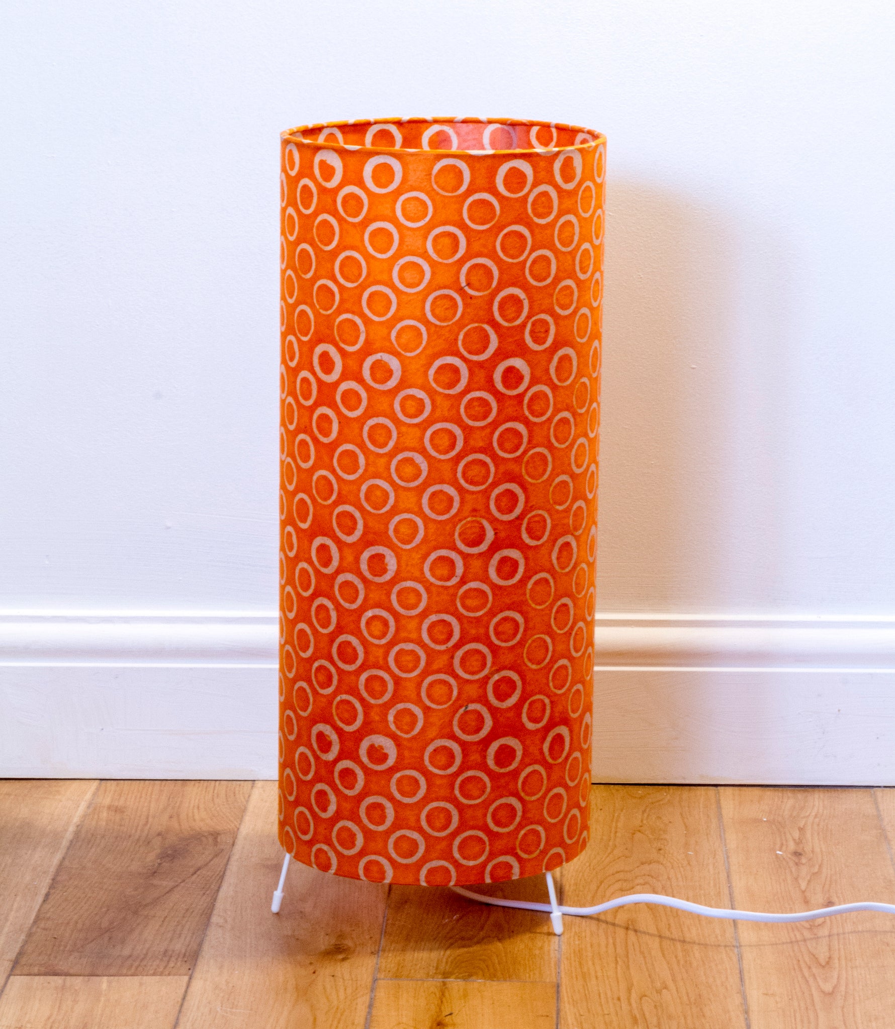 large orange table lamp