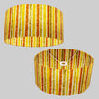 Load image into Gallery viewer, Oval Lamp Shade - P06 - Batik Stripes Autumn, 40cm(w) x 20cm(h) x 30cm(d)
