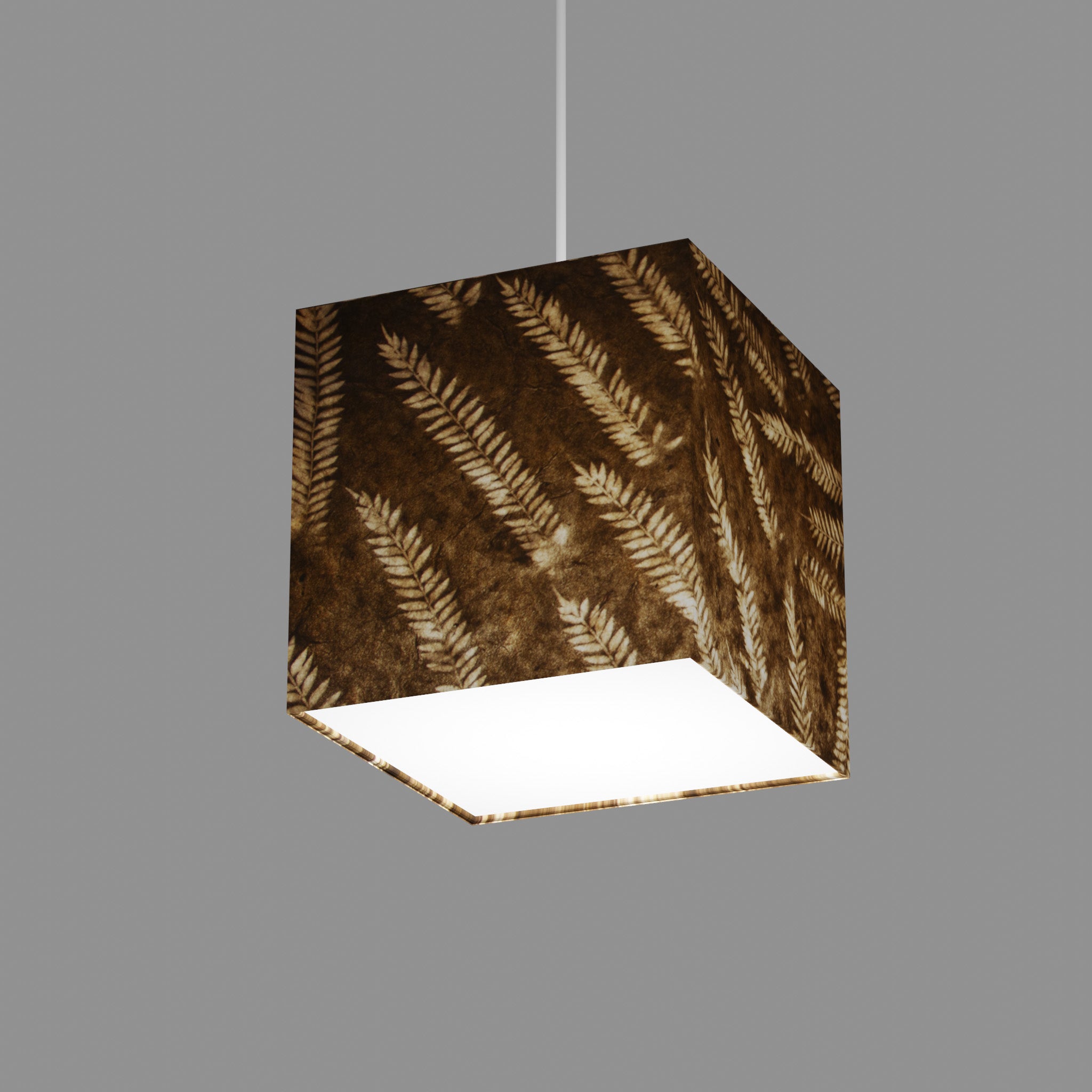 brown square lamp shade