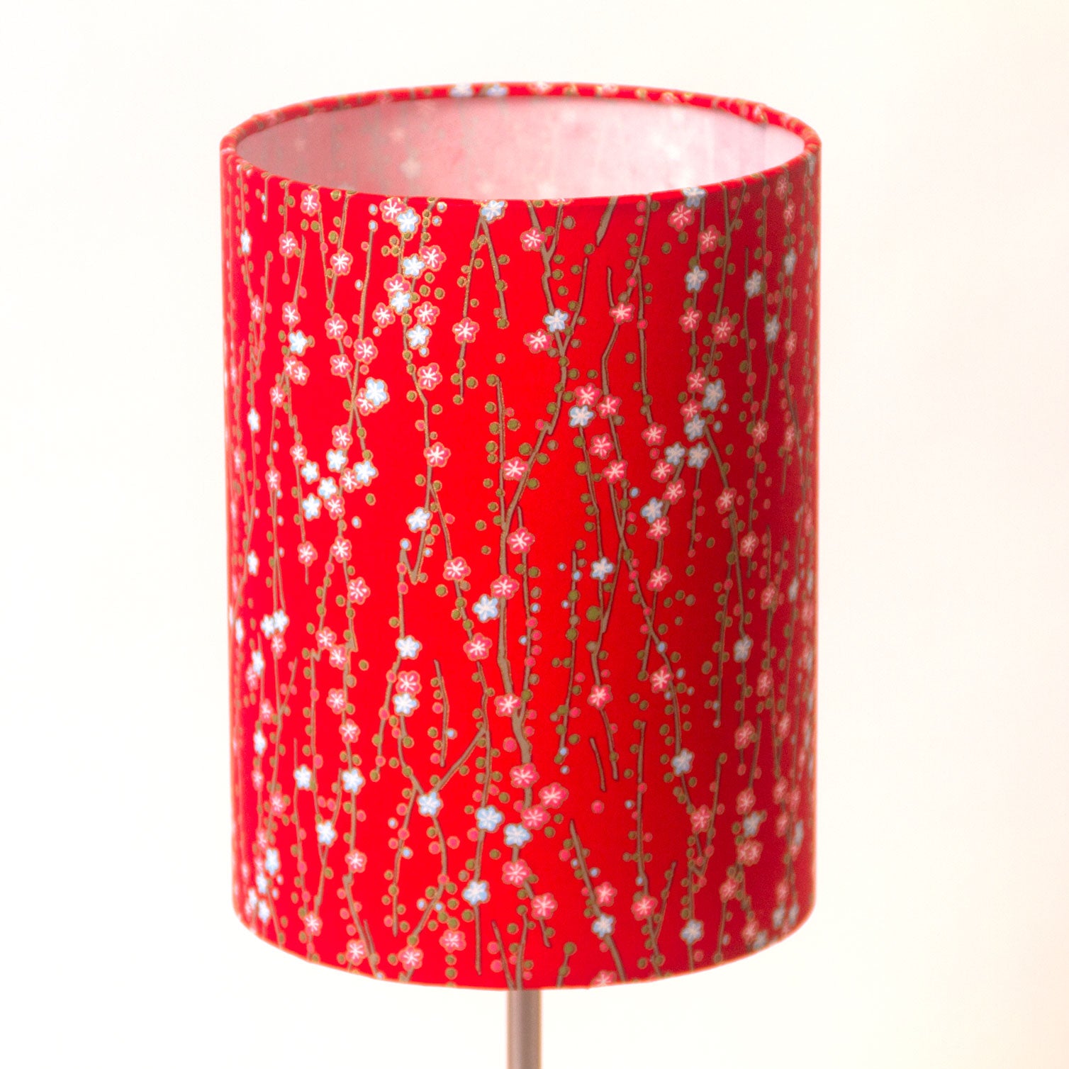 small red table lamp shades