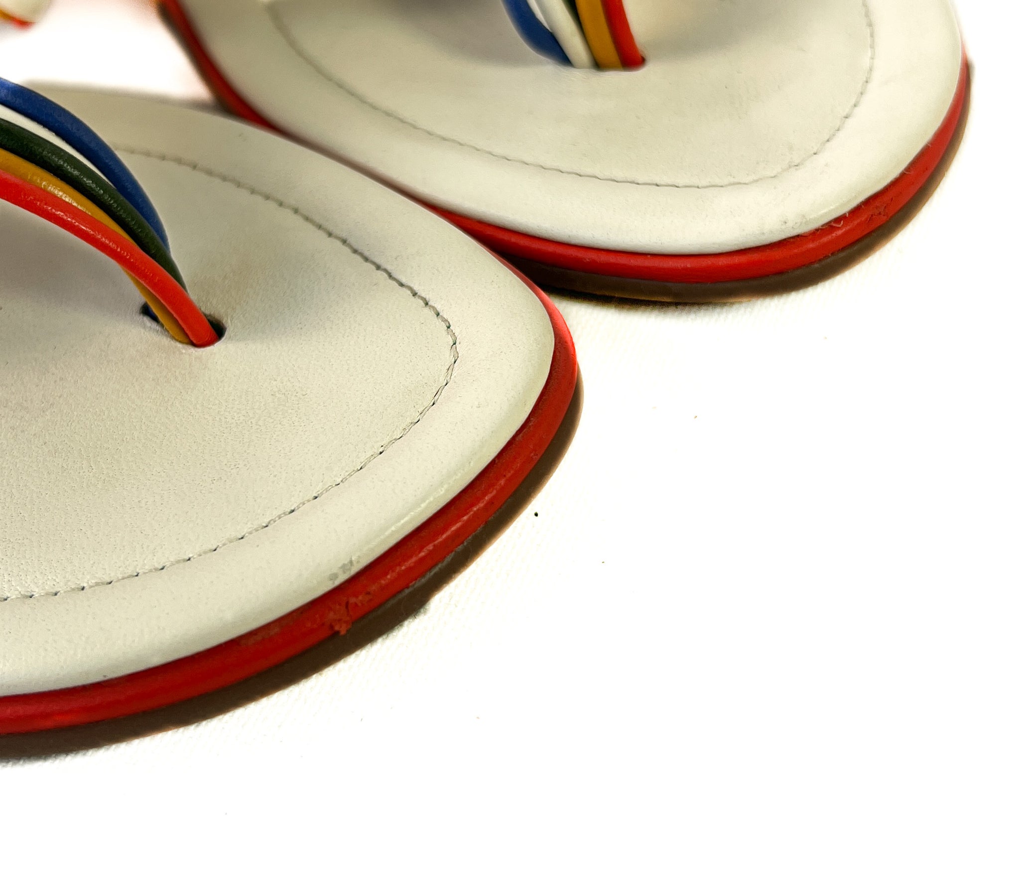Tory Burch rainbow leather Miller sandals size 9 – My Girlfriend's Wardrobe  LLC