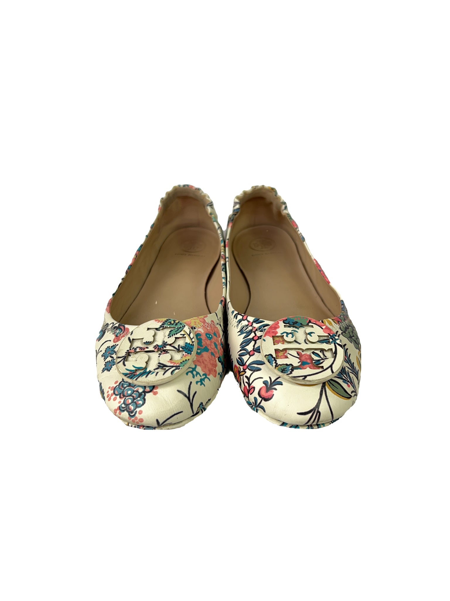 Tory Burch Gabriella floral Minnie travel flats size  – My Girlfriend's  Wardrobe LLC