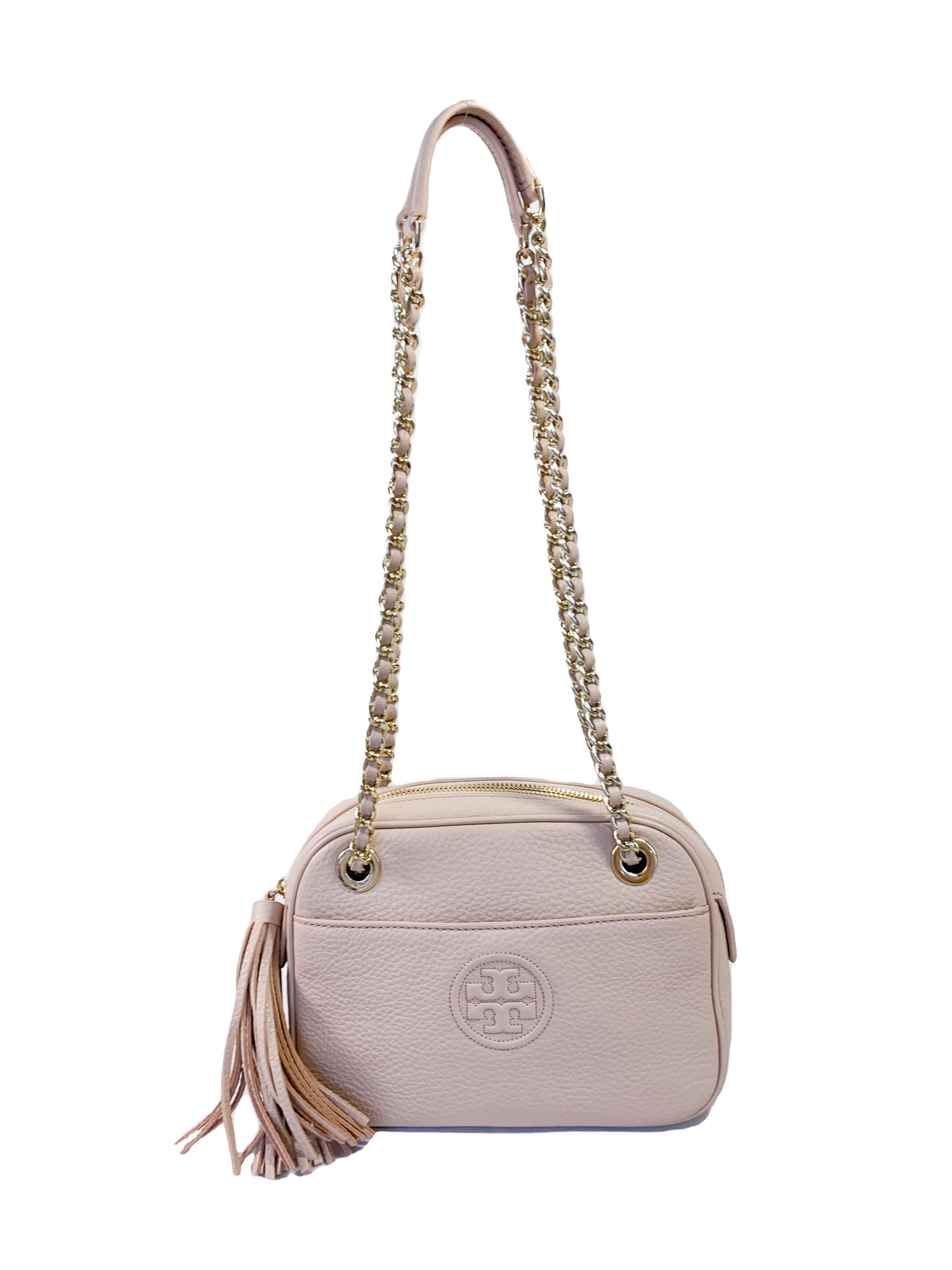 Tory Burch blush pink leather convertible bag – My Girlfriend's Wardrobe LLC