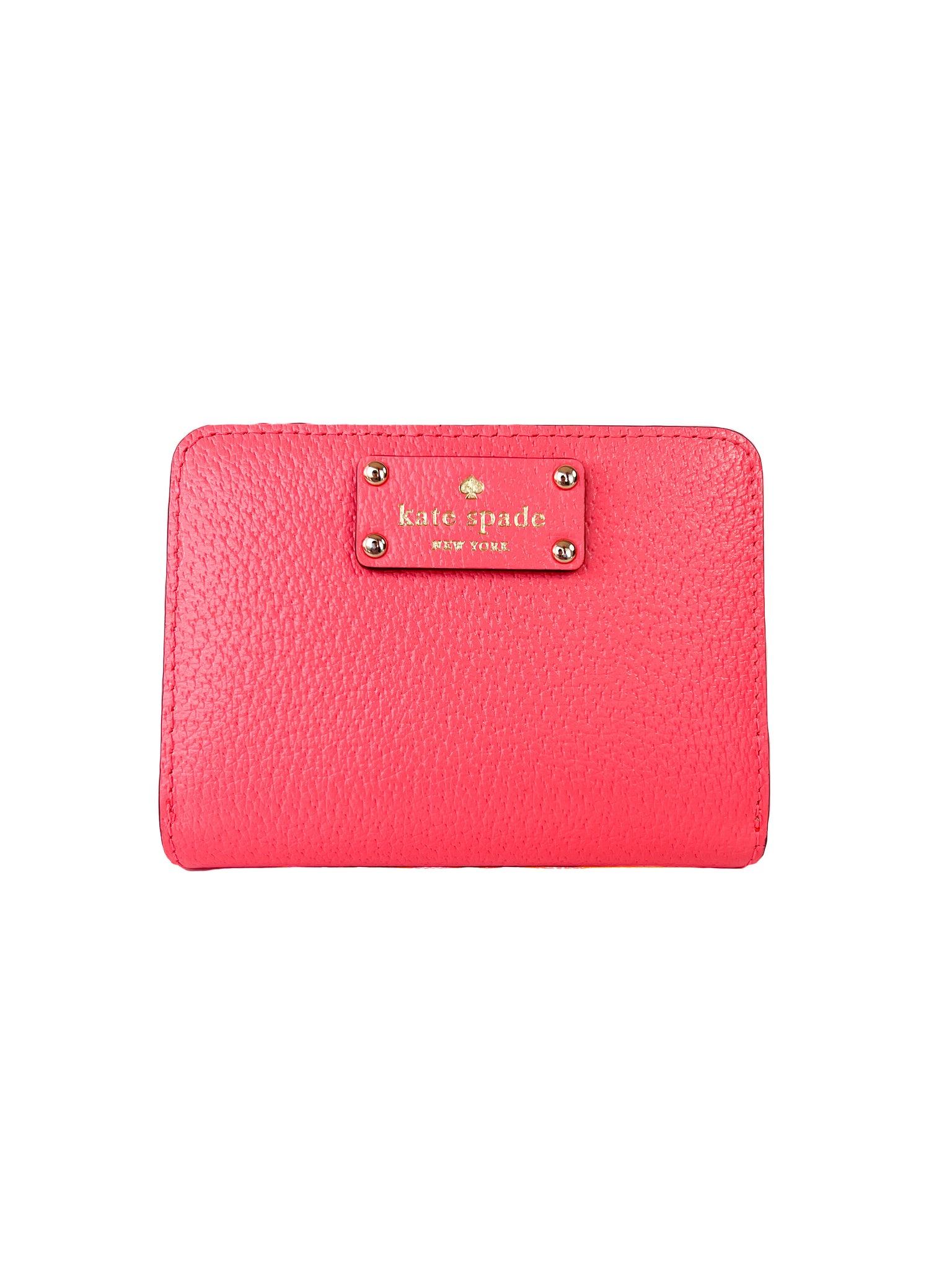 Kate Spade neon pink leather small wallet – My Girlfriend's Wardrobe LLC