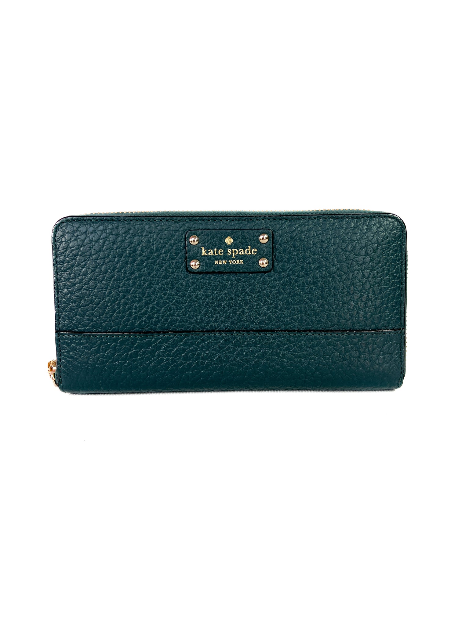 Kate Spade teal zip around leather wallet – My Girlfriend's Wardrobe LLC