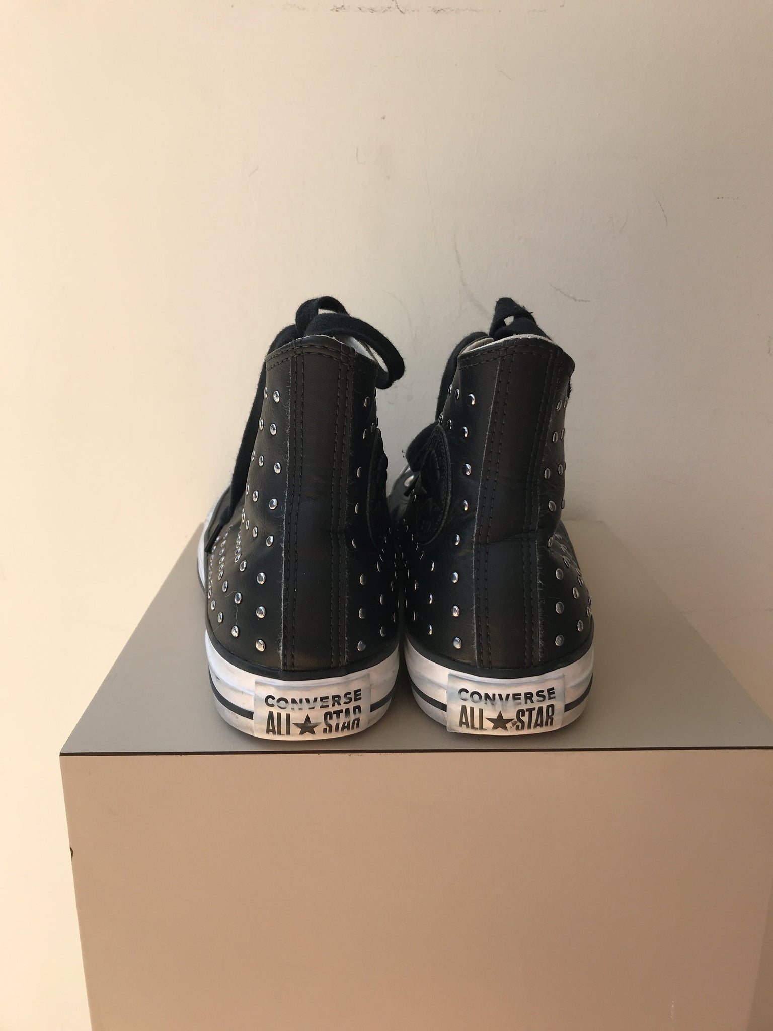 leather studded converse