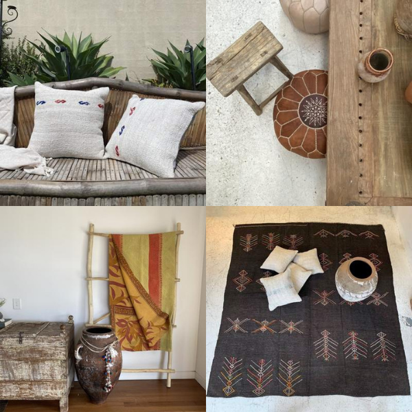 Vintage soft furnishings, textiles, rugs and accessories