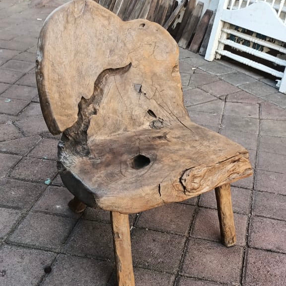 Vintage organic teak chair from Indonesia