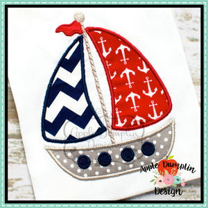 Sailboat Applique Design – Apple Dumplin Design