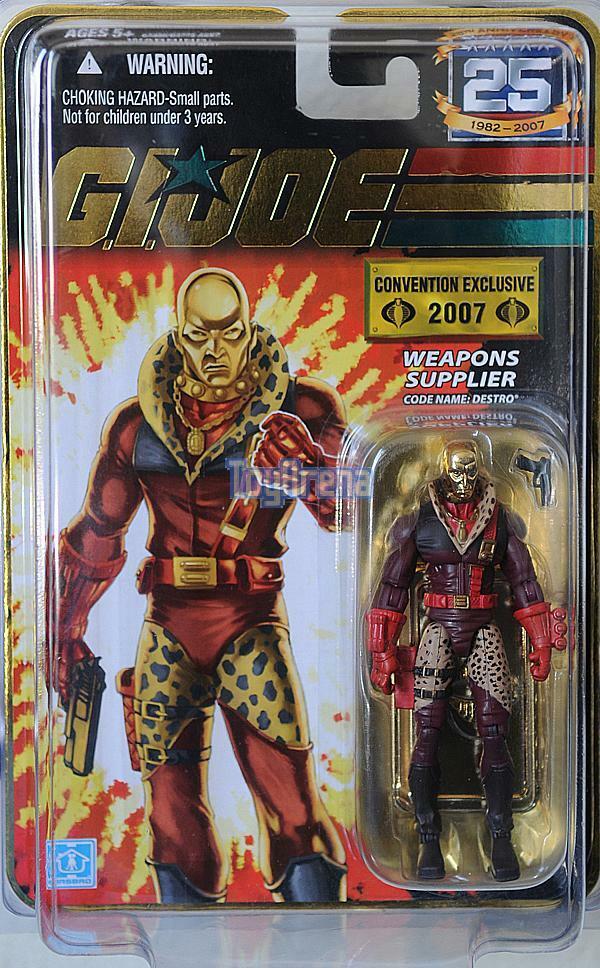 Hasbro GI Joe SDCC Destro Gold Head PDD GEM Cobra Iron Grenadier ToyArena