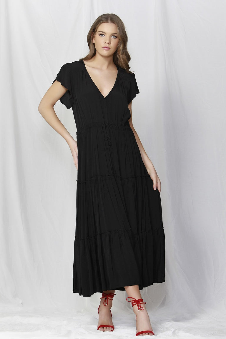 Fate + Becker Sundown Maxi Dress in Black | Womens Fashion Clothing ...