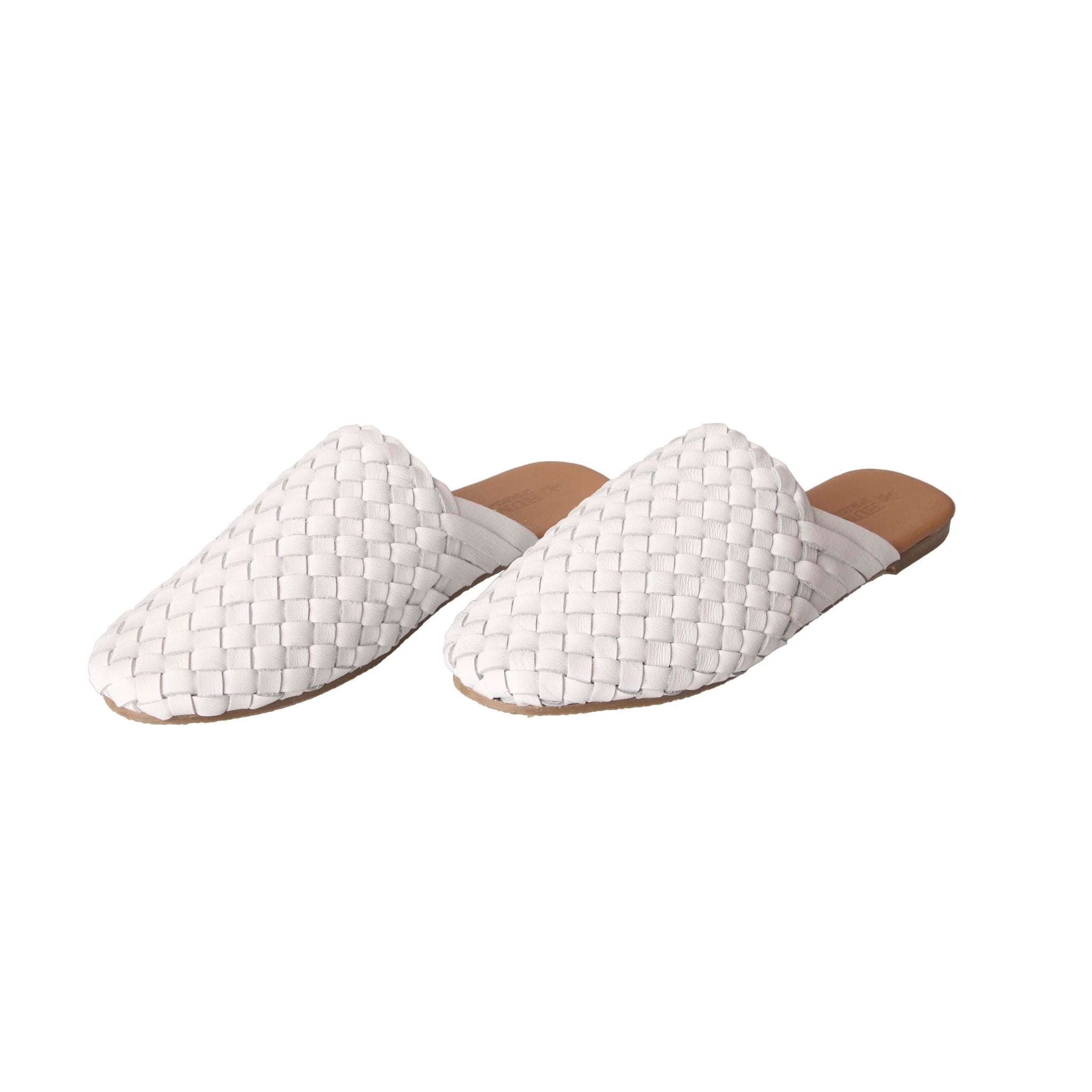 Human Shoes Barland Leather Slide in White – Hey Sara