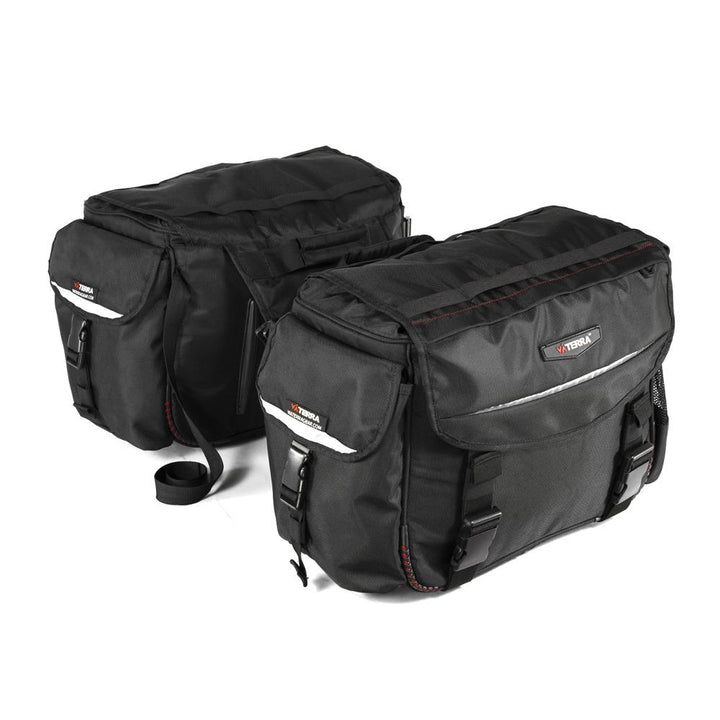Motorcycle Waterproof Saddle Bag Large Capacity Canvas Panniers Bags Tool  Bag | eBay