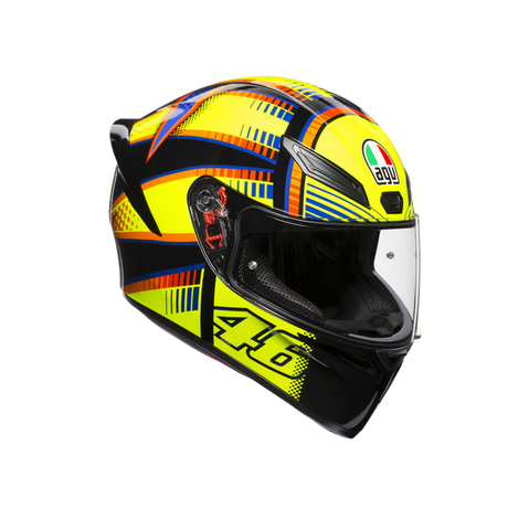 CASCO INTEGRALE MOTO STRADA AGV DONNA E2205 K1 SALOM BLUE FUXIA GREEN