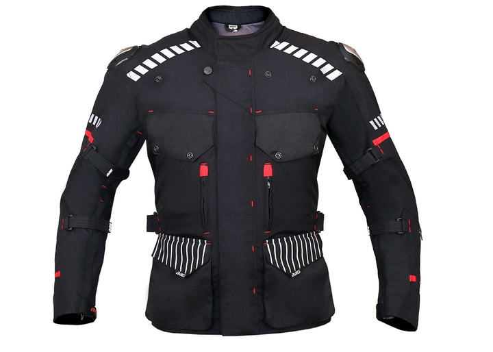 BLACK MENS ARMOR LEATHER BIKER MOTORCYCLE JACKET-S, M, L, XL, 2XL, 3XL, 4XL  -D48 | eBay