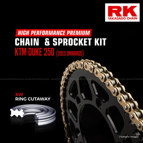 Duke 250 2015 onwards Brass Chain Kit ( RK Japan) - LRL Motors