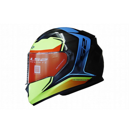 LS2 HELMET - FF320 FLAUX BLACK NEON YELLOW HELMETS - LRL Motors