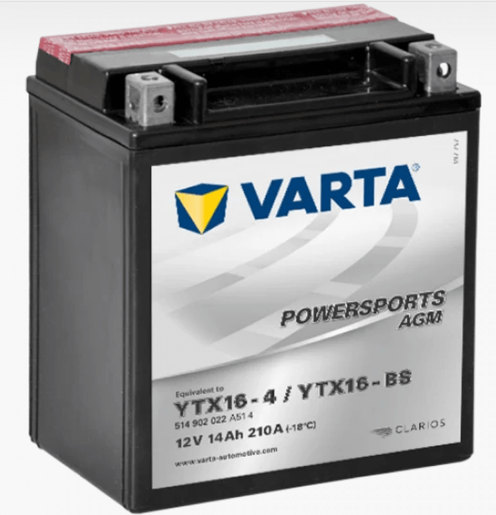 VARTA Powersports AGM YTX16-BS (14 Ah) at Rs 12900.00