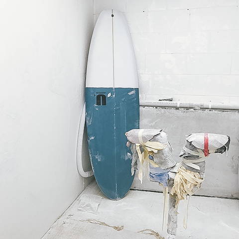 Surfboards in the shaping bay noosa