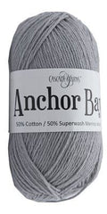 Anchor Bay yarn in a light to medium gray color