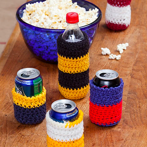 Crocheted Can Cozie by Designer Whitney Christmas