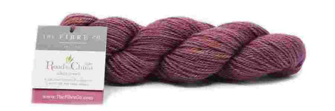 Skein of The Fibre Co. Road to China Light yarn in mauve.