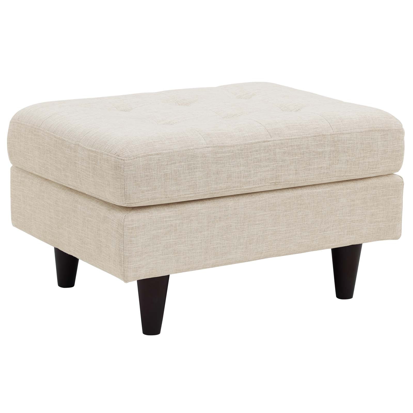 Beige Modway Empress Upholstered Ottoman - EEI-1667