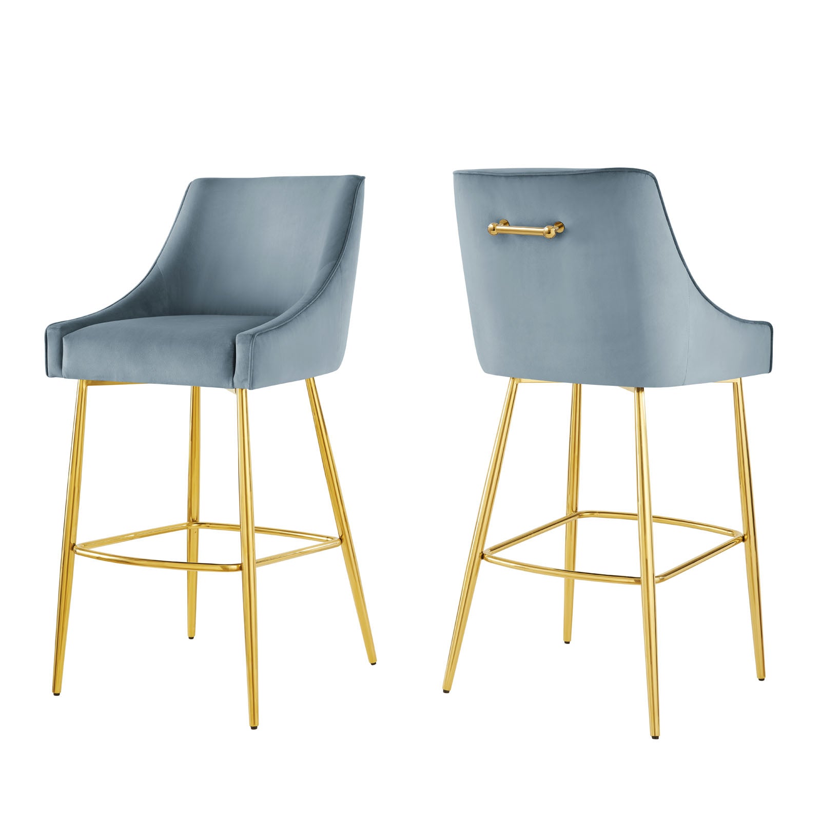 Modway's EEI-6037 Light Blue Set of 2 Discern Bar Stools