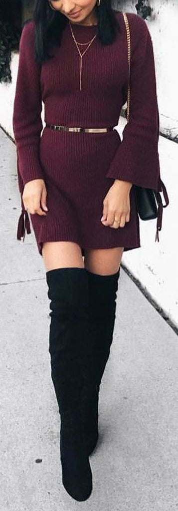 100+ Trending Women's Thigh High Boots Outfit Ideas for Fall or Winter ...