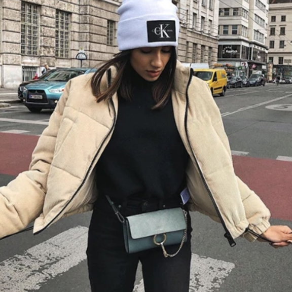 Kylie Trending Lightweight Cropped Corduroy Puffer Jacket – Glamanti Beauty