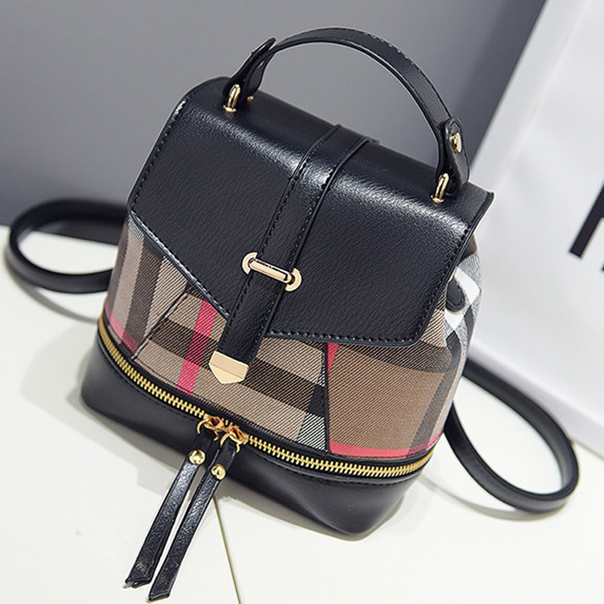 Dolca Cute Pleather Mini Plaid Backpack Purse Bag – Glamanti Beauty