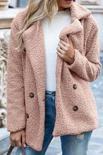 Cute Casual Winter Outfit Ideas for Women Notched Sherpa Teddy Jacket Coat - www.GlamantiBeauty.com #outfits