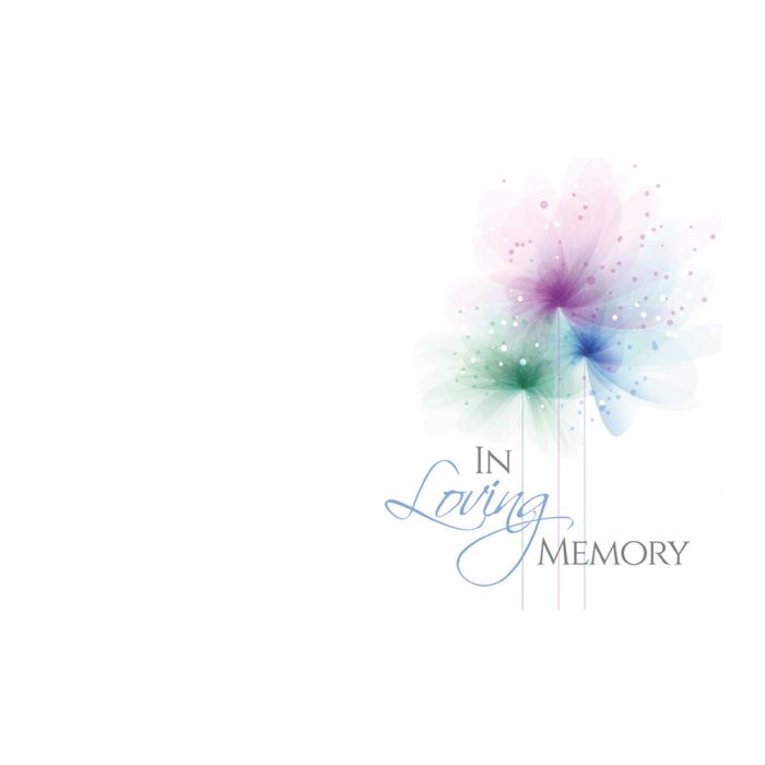 50 In Loving Memory Cards - Colour Haze — Artificial Floral Supplies