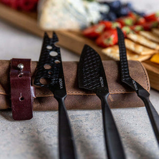 boska monaco+ black cheese knife set