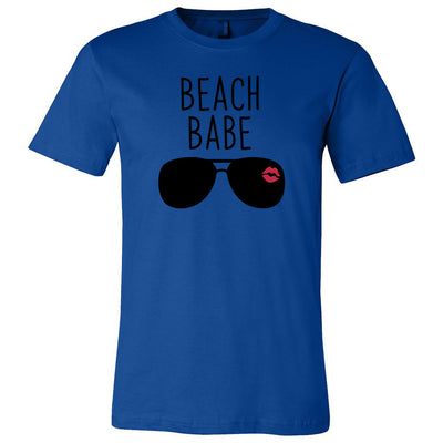 Beach Babe Sunglasses Red Lipstick Kiss - Bella & Canvas - o-neck Unisex Short Sleeve Jersey Tee - 12 Colors Available Plus Size XS-4XL - MADE IN THE USA