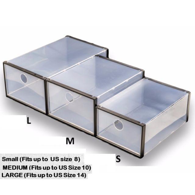 transparent collapsible shoe box