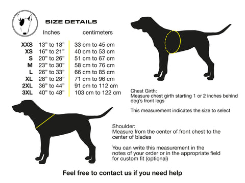 yupcollars harnesses size