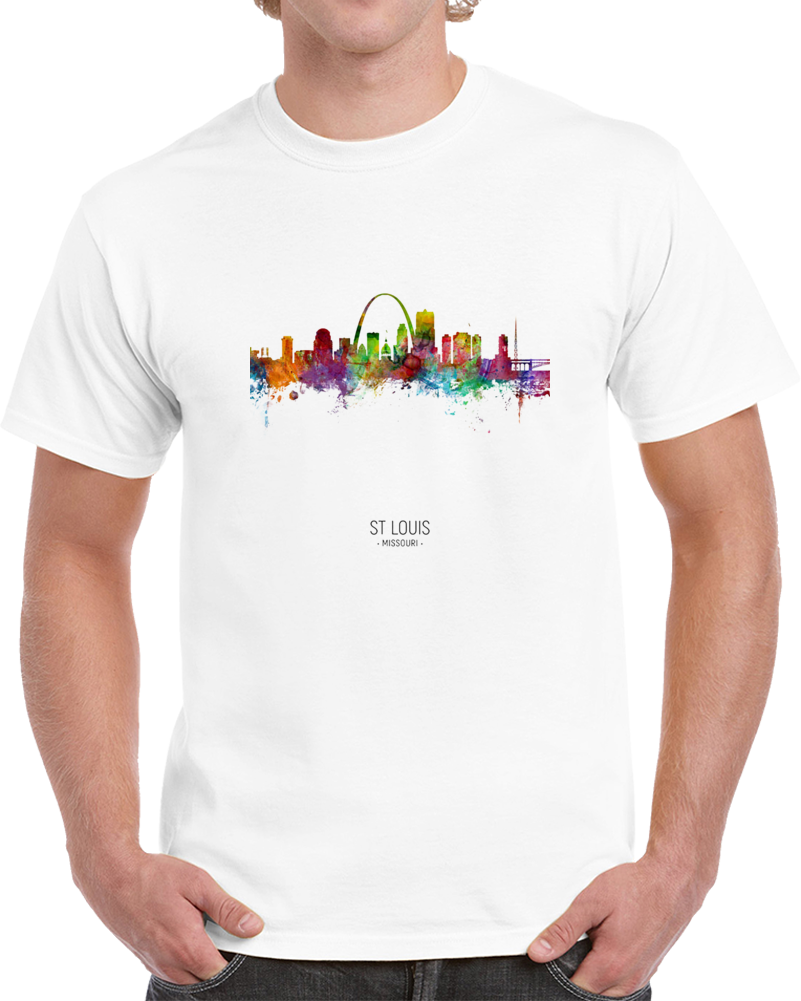 St Louis Missouri Rainbow Skyline T Shirt – Clothesy shop T-Shirt Store