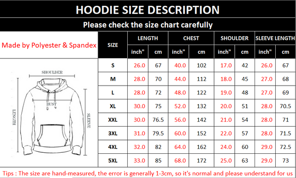 Us Hoodie Size Chart