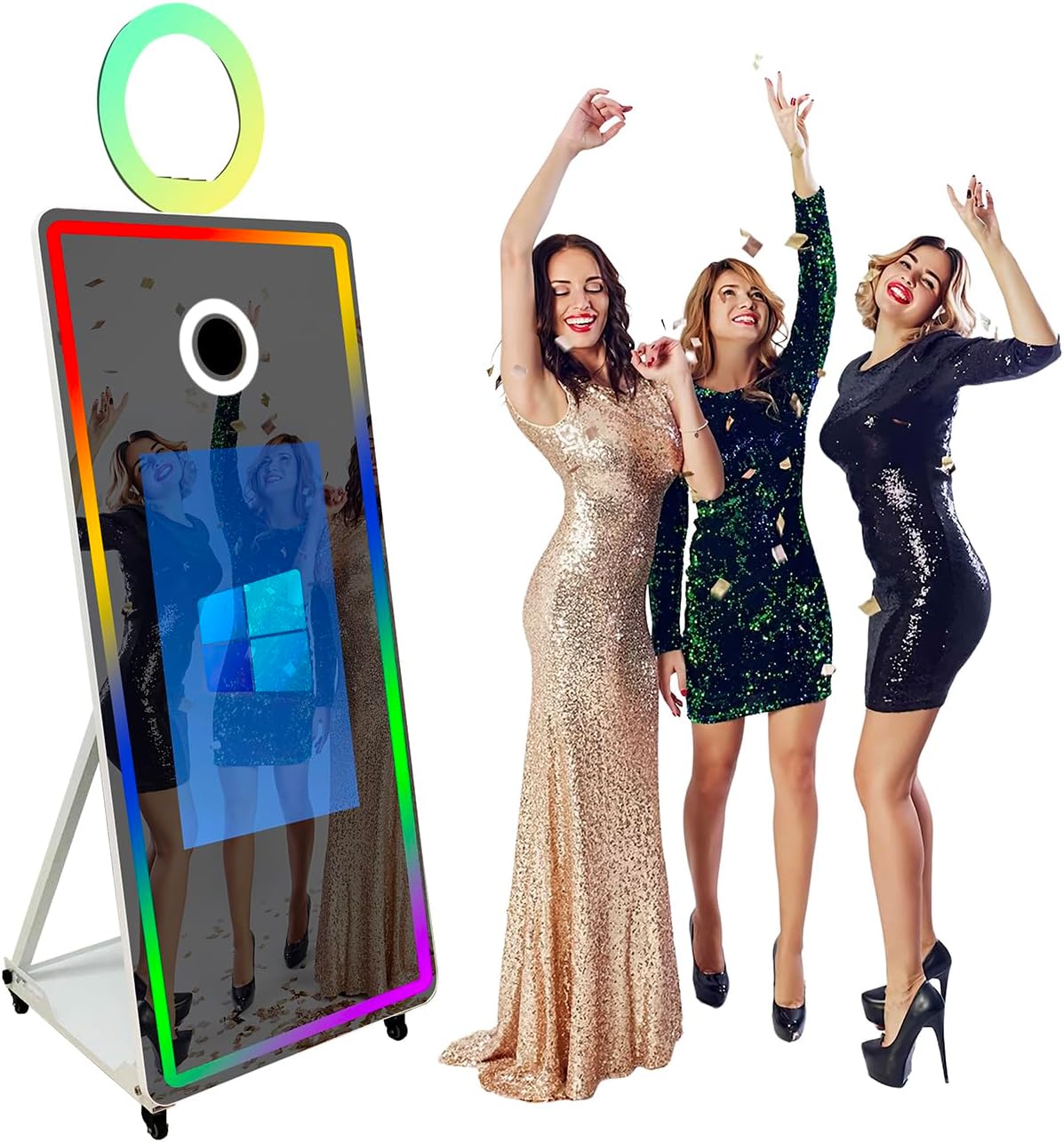 Rent led magic mirror booth in Dubai