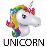 Unicorn balloons and party supplies collection