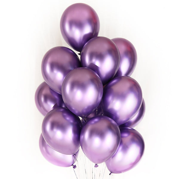 Purple chrome balloons bouquet in Dubai