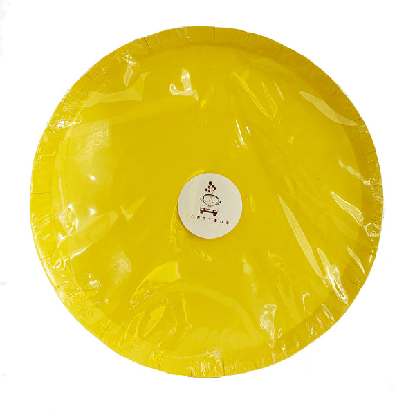 pastel yellow paper plates