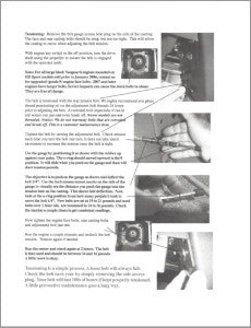 Belt Tensioning Instructions