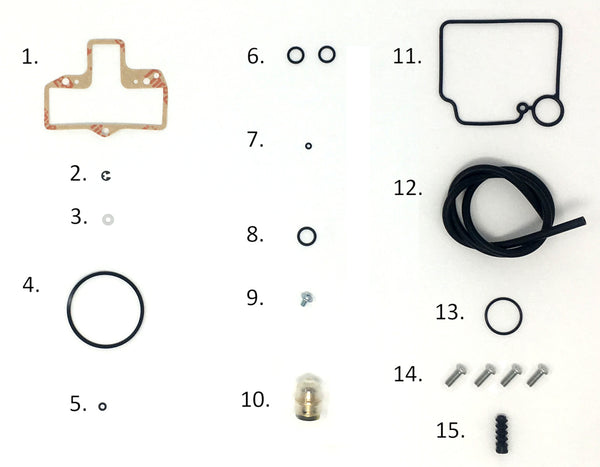 Carburetor Rebuild Kit Mikuni 42mm and 45mm items numbered