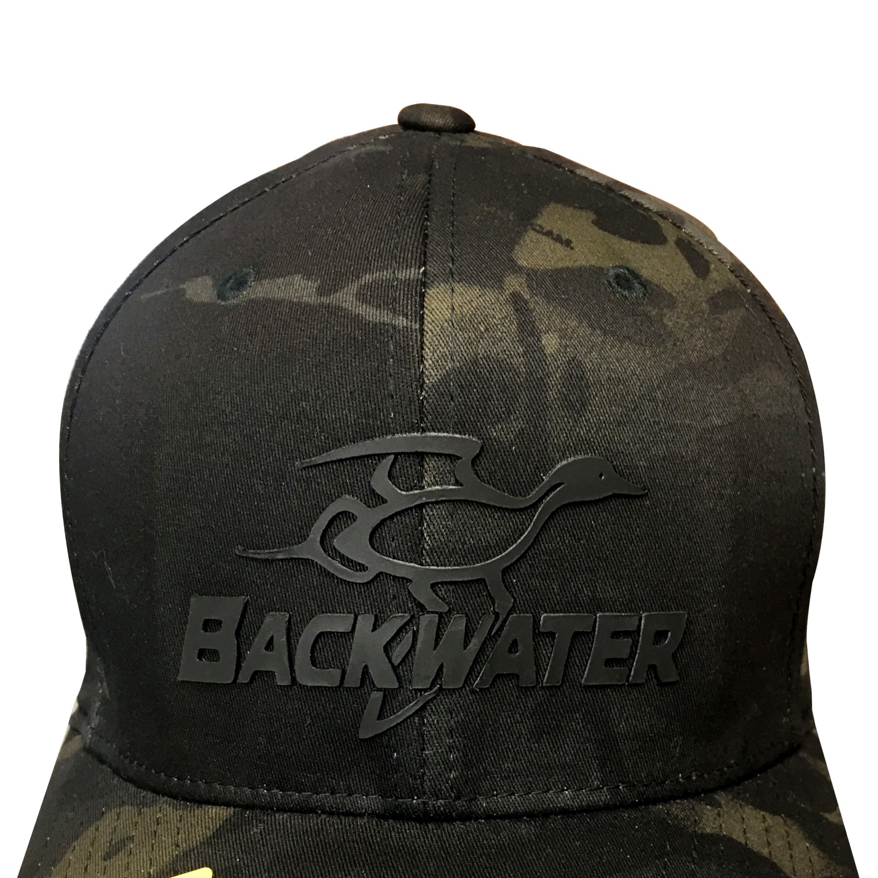 Hat Backwater Multicam Black Flexfit Logo Detail